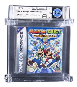 2003 GBA Game Boy Advance Nintendo (USA) "Mario & Luigi: SuperStar Saga" Sealed Video Game - WATA 9.6/A++